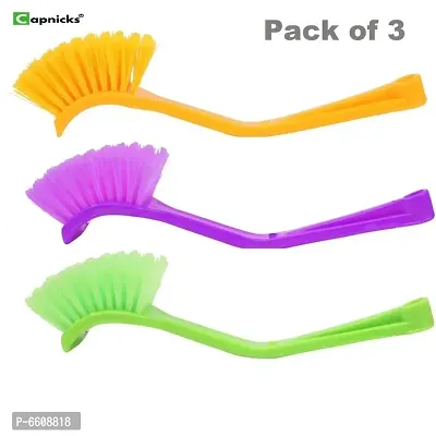Small Size Sink Cleaning Brush For Kitchen Toilet Bathroom Use Pack of 3-thumb0