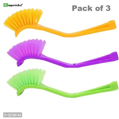 Capnicks Mini Sink Washbasin Toilet Cleaning Brush (Pack of 3)-thumb0