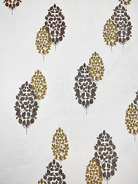 Arohi Cotton Tablecloth Leaf Print Table Cover Dining Table Cloth for (60 x 90 Inch Rectangle, Brown & Gold Leaf)-thumb1