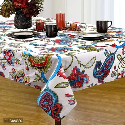 AROHI International Cotton Table Cover Dining Tablecloth Tea/Coffee Table Cover 4,6 Seater Center Table Cover Floral Table Cover (55 x 70 Inch)-thumb2