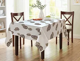 Arohi Cotton Tablecloth Leaf Print Table Cover Dining Table Cloth for (60 x 90 Inch Rectangle, Brown & Gold Leaf)-thumb2