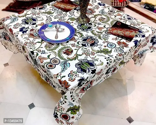 Arohi Dining Tablecloth Cotton Table Cover Floral Print Table Cover 6 Seater Table Cover Tea/Coffee Table Cover