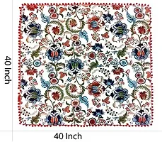 Arohi Cotton Washable Round Floral Table Cloth/ Cover for Dining Table (65 Inch, 40X40 Inch, Multicolour, Pack of 1)-thumb4