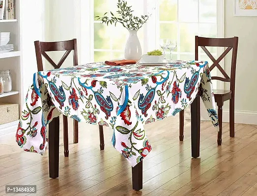 AROHI International Cotton Table Cover Dining Tablecloth Tea/Coffee Table Cover 4,6 Seater Center Table Cover Floral Table Cover (55 x 70 Inch)-thumb4