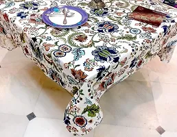 Arohi Dining Tablecloth Cotton Table Cover Floral Print Table Cover 6 Seater Table Cover Tea/Coffee Table Cover-thumb2