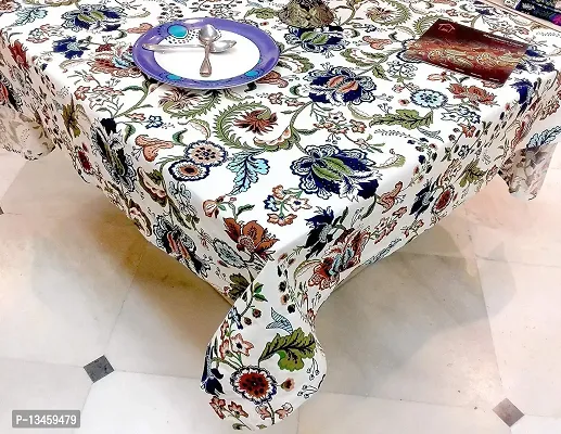 Arohi Dining Tablecloth Cotton Table Cover Floral Print Table Cover 6 Seater Table Cover Tea/Coffee Table Cover-thumb3