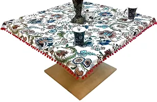 Arohi Table Cover Square Tablecloth 4 Seater Table Cover Coffee/Tea Table Cover Multi Color (40 x 40 Inch) 6 Napkine Set (combo 5)-thumb2