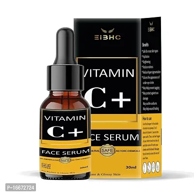 EIBHC Vitamin C Serum with Vitamin E, Skin Care Packed with Natural Vegan Active Ingredients, Apply Before Sunscreen or Make Up, For Healthy Glowing Skin