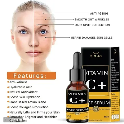 EIBHC Vitamin C Serum for Face  Eye Area, Anti Aging Serum with Hyaluronic Acid, Vitamin E, Organic Aloe Vera and Jojoba Oil, Hydrating  Brightening Serum-thumb5