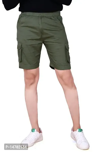 Classic Cotton cargo shorts  for Men-thumb0
