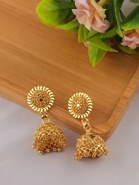 Stylish Golden Brass Beads Jewellery Set For Women-thumb1