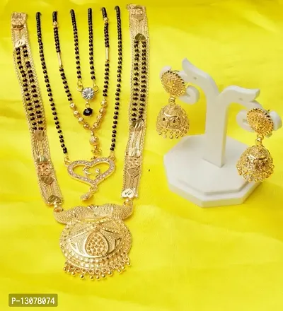 Gold Plated Brass Mangalsutra Set Pack of 4-thumb0