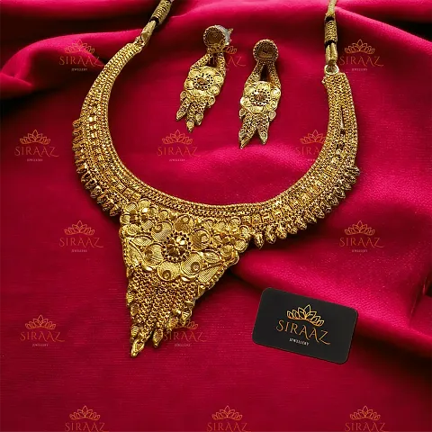 Fancy Brass Golden Jewellery Sets For Women