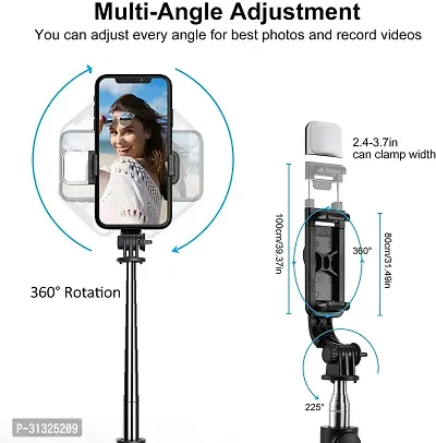 Selfie Stick with Light Tripod Stand Bluetooth Extandable Selfie Stick Tripod-thumb5