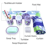 Stylish Printed Bathroom Accessories Set,7 Pcs-thumb4