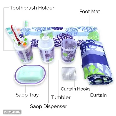 Stylish Printed Bathroom Accessories Set,7 Pcs-thumb5