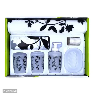 Stylish Printed Bathroom Accessories Set,7 Pcs-thumb4