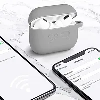 Soft Silicone Case , AirPods Pro Case Cover- Grey-thumb2