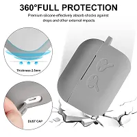 Soft Silicone Case , AirPods Pro Case Cover- Grey-thumb3