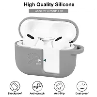 Soft Silicone Case , AirPods Pro Case Cover- Grey-thumb4