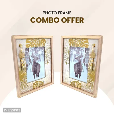 wooden photo frame , photoframe  for table, wall (Set of 2)