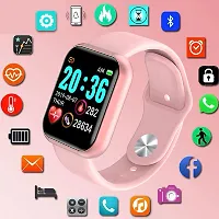 smart watch D20  , smart watch for men and woman Android Bluetooth with Heart Rate Activity Tracker - pink-thumb1