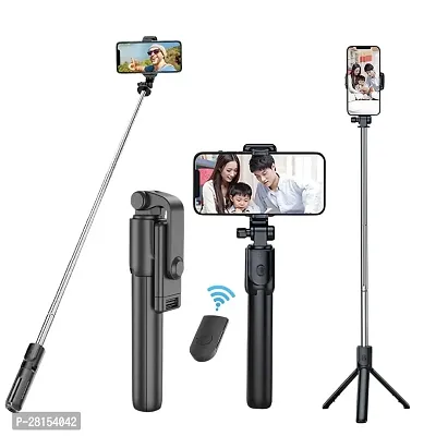 Storia Bluetooth Extendable Selfie Sticks with Wireless Remote and Tripod Stand, 3-in-1 Multifunctional Selfie Stick with Tripod Stand-thumb0