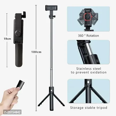 Storia Bluetooth Extendable Selfie Sticks with Wireless Remote and Tripod Stand, 3-in-1 Multifunctional Selfie Stick with Tripod Stand-thumb3