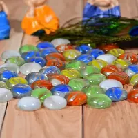 Glass Gem Stone, Flat Round Marbles Pebbles for Vase Fillers, Attractive pebbles for Aquarium Fish Tank Pack of 2-thumb2