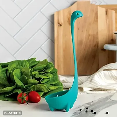 Soup Spoon Creative Long Handle Standing Loch Ness Monster Colander Spoon Dinnerware Cooking Tools Kitchen Accessories-thumb2