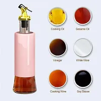 Olive Oil Dispenser Bottle Leakproof Condiment Glass Container Non- Drip Spout Soy Sauce Vinegar Cruet Bottle for Kitchen Cooking BBQ Fry for Kicthen Home (300 ML)-thumb2