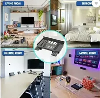 Top Box DTH WiFi Router Setup Box Stand Wall Mount Stand with 2 Remote Holder(Plastic)-thumb3