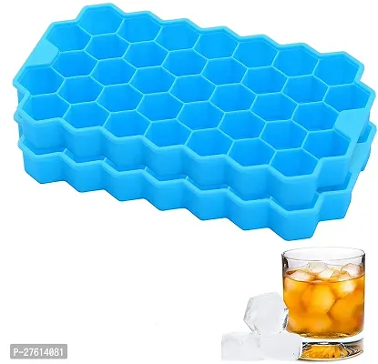 Silicone Ice Mold Ice Cube Moulds Maker 37 Cavity Silicon Ice Tray for Freezer Ice Cube Trays with Lid Multicolor (Pack of 2)-thumb2
