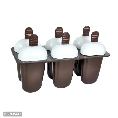lastic Ice Candy Maker Kulfi Maker Moulds Set with 6 Cups - Multicolour-thumb2
