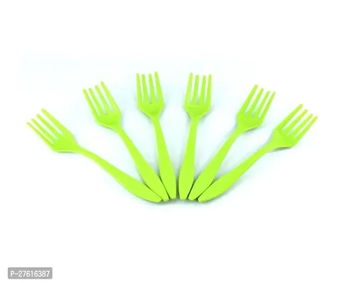 (Pack of 6) Small Plastic Serving Fork Set for Kitchen/Kids-thumb0