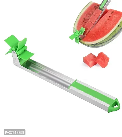 Stainless Steel Washable Watermelon Cutter Windmill Slicer Cutter Peeler for Home/Smart Kitchen Tool Easy to Use-thumb0