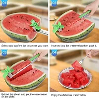 Stainless Steel Washable Watermelon Cutter Windmill Slicer Cutter Peeler for Home/Smart Kitchen Tool Easy to Use-thumb2