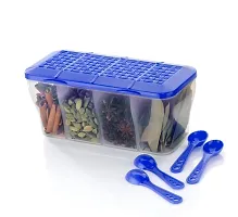 Multipurpose Air-tight 4 Sections Kitchen Storage Containers with 4 Spoon-thumb3