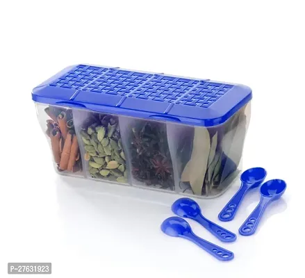 Multipurpose Air-tight 4 Sections Kitchen Storage Containers with 4 Spoon-thumb4