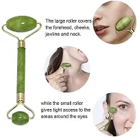 Face Stone Jade Roller Massager And Ice Roller Set Facial Roller 100% Natural Stone Jade Roller For Skin Eye Neck Body Ice Cube Roller Women Men Beauty Silicone Reusable-thumb2