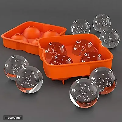 ice Trays for Freezer Whiskey Ice Cube Silicone Ball Maker Mold Sphere Mould 4 Holes New Ice Balls Party Brick Round Tray Bar Tool ice for Whiskey