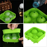 ice Trays for Freezer Whiskey Ice Cube Silicone Ball Maker Mold Sphere Mould 4 Holes New Ice Balls Party Brick Round Tray Bar Tool ice for Whiskey-thumb2