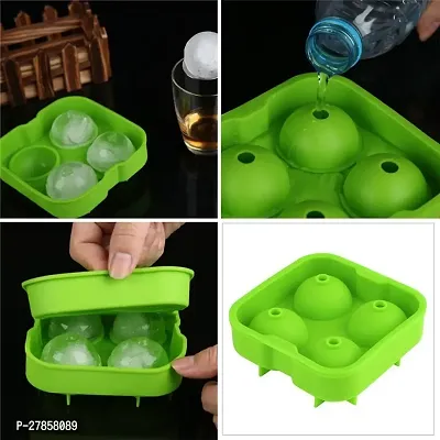 ice Trays for Freezer Whiskey Ice Cube Silicone Ball Maker Mold Sphere Mould 4 Holes New Ice Balls Party Brick Round Tray Bar Tool ice for Whiskey-thumb3