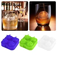 ice Trays for Freezer Whiskey Ice Cube Silicone Ball Maker Mold Sphere Mould 4 Holes New Ice Balls Party Brick Round Tray Bar Tool ice for Whiskey-thumb3