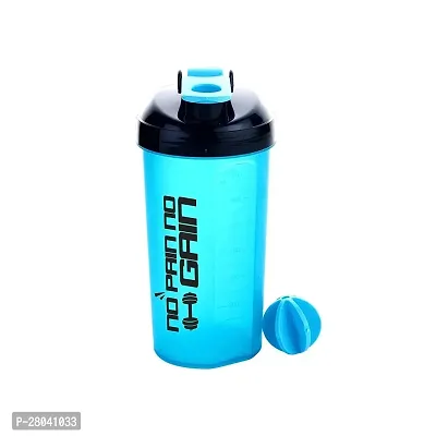 700ml Protein Shaker Bottle with Powder Storage 3-Compartment Gym Shake Blender-thumb0