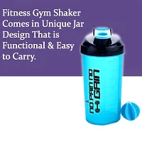 700ml Protein Shaker Bottle with Powder Storage 3-Compartment Gym Shake Blender-thumb2