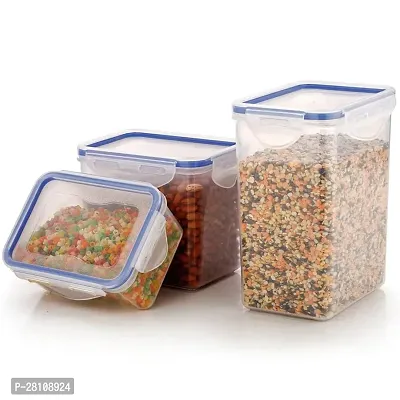 STORAGE CONTAINER SET OF 3 PC(APPROX CAPACITY 500ML,1000ML,1500ML, TRANSPARENT)