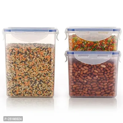 STORAGE CONTAINER SET OF 3 PC(APPROX CAPACITY 500ML,1000ML,1500ML, TRANSPARENT)-thumb2