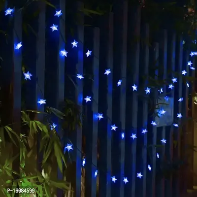 coku 10m Fairy String Lights with 28 LED Star Bulbs for Diwali, Christmas, Festivals and Home Decor (Blue)-thumb2