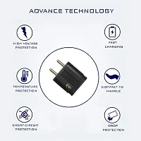 COKU CUCTCB1 2.4A C Type Wall Mobile Charger and Data Transfer Cable USB Super Fast Charging Travel Adapter Compatible with All Type-C Smartphone (1 Meter, Black)-thumb1